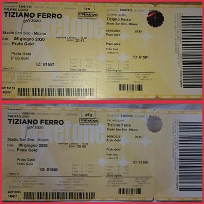 Biglietti Tiziano Ferro Prato Gold