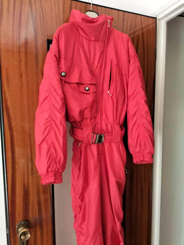Tuta sci monopezzo vintage AnziBesson rossa 42 originale, colore rosso