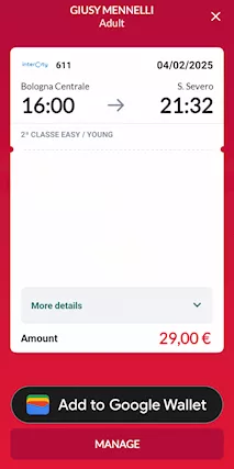 4 Febbraio 2025 Intercity 611 Bologna - S. Severo