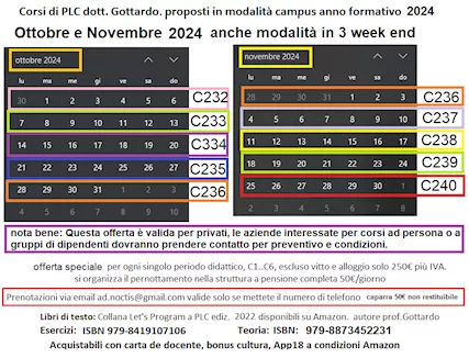 Programmazione PLC Siemens - Campus autunnale vitto e allog.
