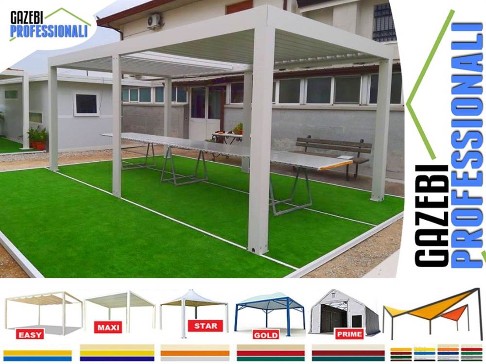 Bioclimatica 6x3,5 pergola gazebo dehor lamelle bar tettoia, colore bianco - Foto 11