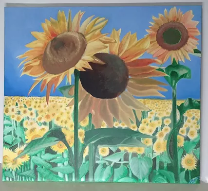 Girasoli - olio su tela - 80x90 cm