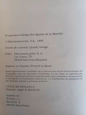 Libro Don Quijote de la mancha in Spagnolo - Foto 5