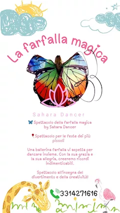 Farfalla magica spettacolo per bambini