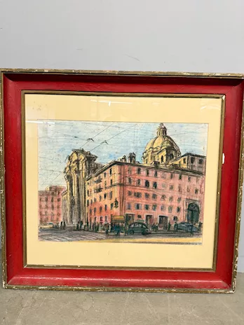 Disegno centro di Roma 1964