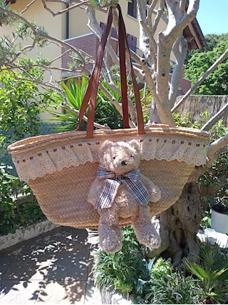 Borsa Paglia con Orsetto