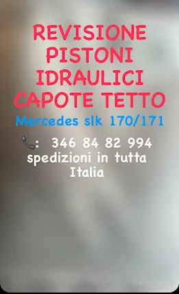 Olio capote perdite idrauliche pistoni Mercedes