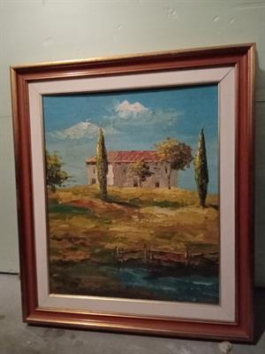 Campagna - Quadro ad olio dipinto a mano 50 x