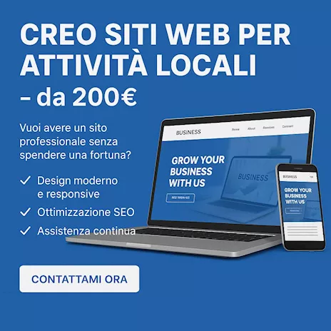 Creo siti web professionali per attività locali - da 200€