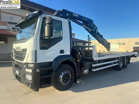 Stralis HI Way 360 carrellone e gru Hiab