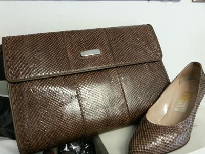 Scarpe e borsa di pitone
