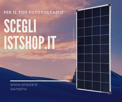 Pannello fotovoltaico con kit per camper e barche.