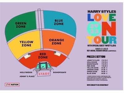 1 Biglietto Harry Styles Red Zone/ 22 Luglio/ Reggio Emilia