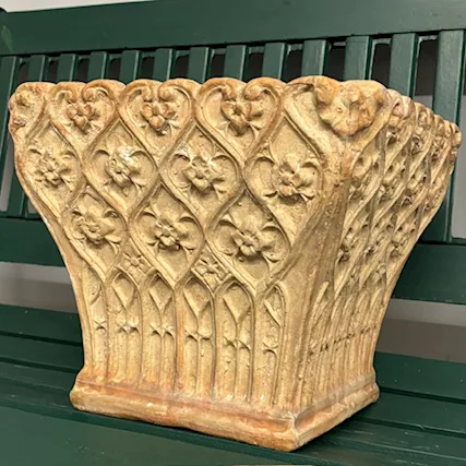 Antico vaso - Cachepot in terracotta epoca primi 900 con lav