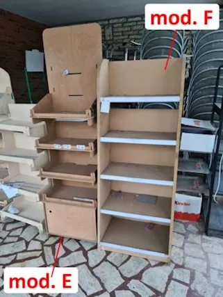 6 scaffalature in legno per prodotti bio usate - Foto 4