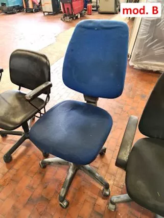4 sedie girevoli da ufficio usate, mod. B - Foto 3