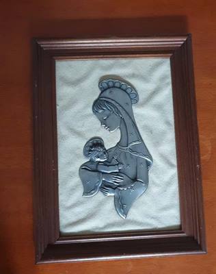 Quadro Madonna in argento