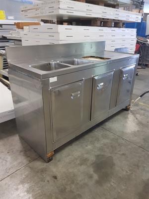 Lavello Inox 2 Vasche con Frigo usato