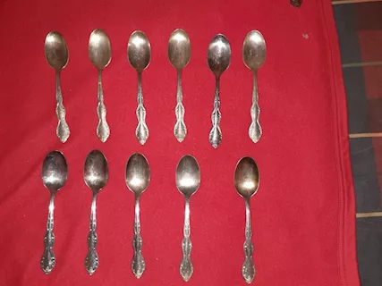 Servizio 41 Posate Vintage SilverPlated WM Rogers MFG.CO USA, ottimo stato - Foto 5
