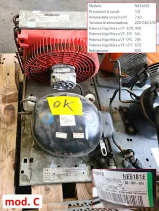 5 unità condensatrici usate, marca Electrolux mod, mod. B - Foto 4