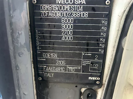 Camion Marca Iveco Eurocargo 60e15 tector ribaltabile Anno 2001 - Anteprima 9