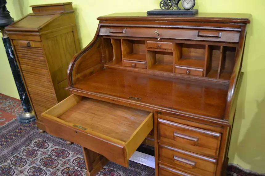 Scrivania postale a serrandina cm 94 stile inglese - Foto 5