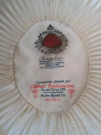 Foto 3Bombetta Borsalino inizi del '900 Mascotte per Radicioni, taglia 5