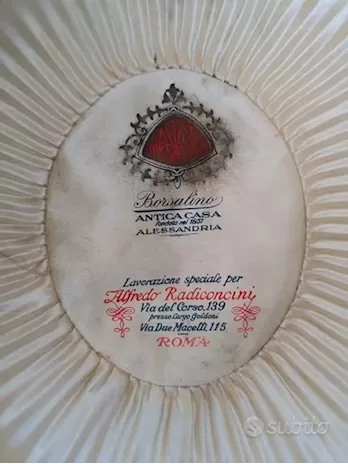 Bombetta Borsalino inizi del '900 Mascotte per Radicioni, taglia 5 - Anteprima 3