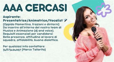 AAA CERCASI aspirante presentatrice/animatrice/vocalist