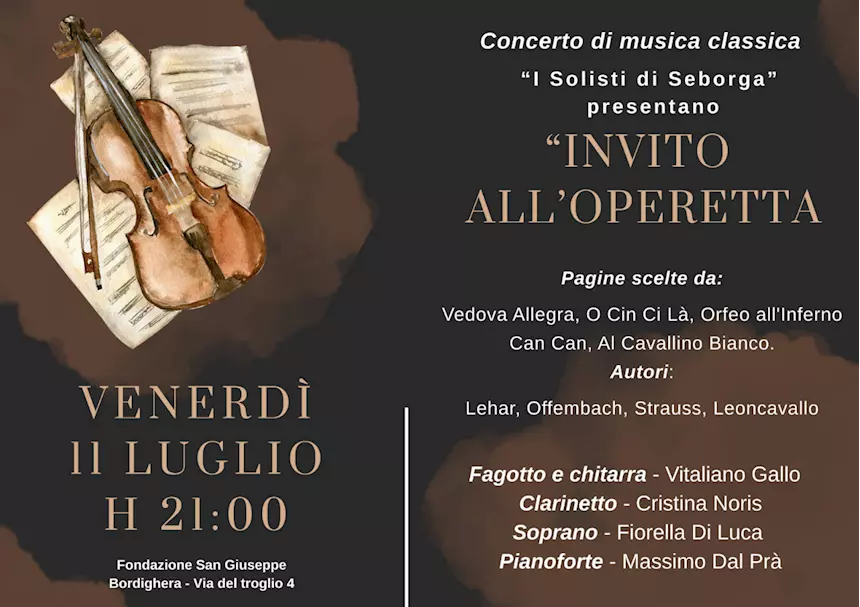 Fondazione S. Giuseppe Bordighera Invito all'Operetta
