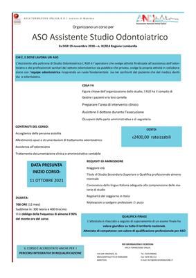 CORSO ASO - ASSISTENTE ALLA POLTRONA