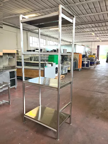 Scaffalatura inox da cucina usata