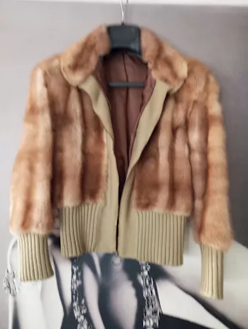 Giubbino visone colore miele tg 44