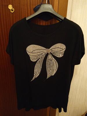 Maglie cotone viscosa comode giacca nera con trasparenza - Foto 2