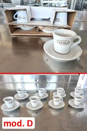 Set tazzina e piattino per caffè usato e non, mod. D, mai usate - Foto 4