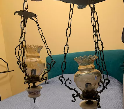 Lampadario in vetro