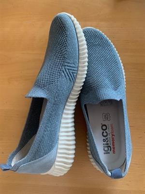 SCARPE SNEAKER DONNA SLIP-ON IGI CO elasticizzate glitter, color azzurro - Foto 5