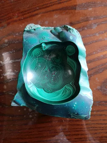 POSACENERE IN MALACHITE NATURALE 18X12X6 da 1800gr ANNI 50