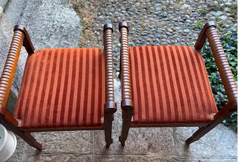 Sgabelli per pianoforte o panca da toeletta, in legno - Anteprima 6