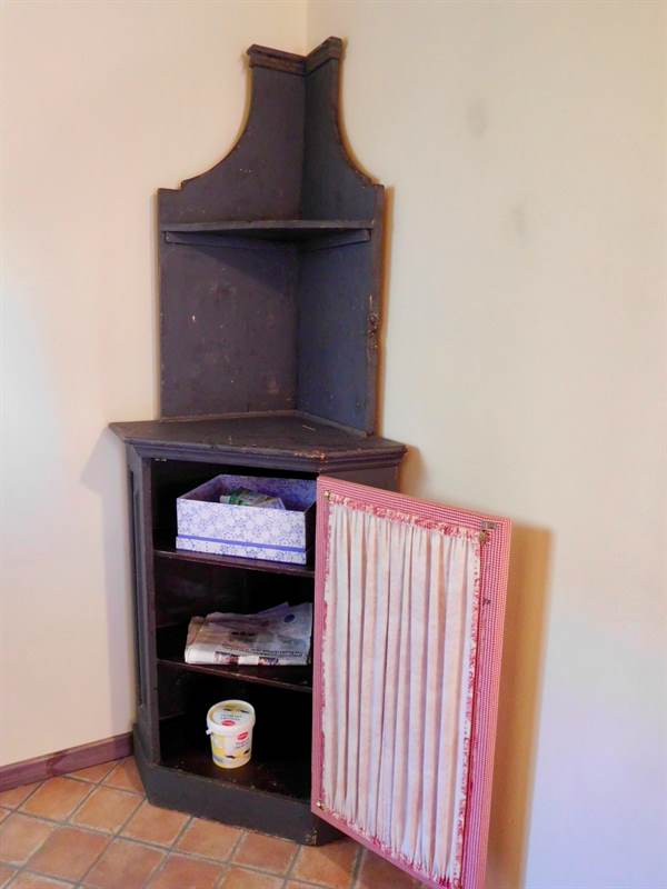 Cantonale antico provenzale metà '800, laccatura originale, colore blu - Foto 2