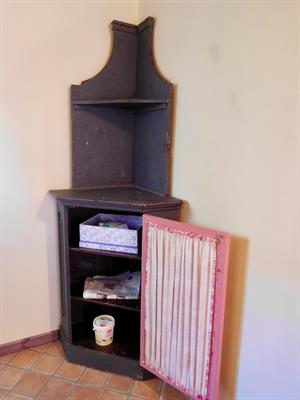 Cantonale antico provenzale metà '800, laccatura originale, colore blu - Foto 2