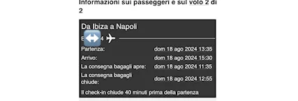 4 biglietti aereo Napoli - Ibiza