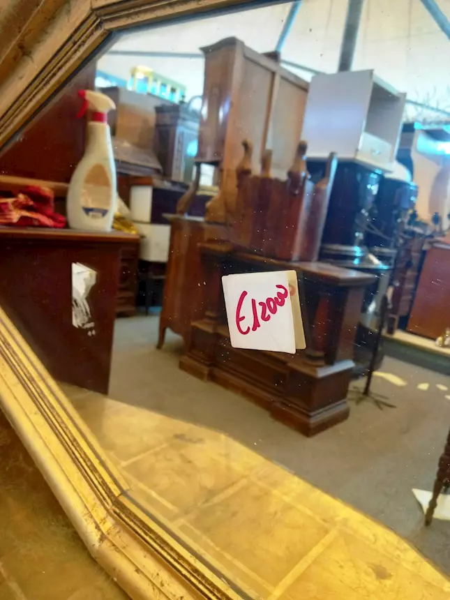 Console con specchio stile impero - 24180, colore Colore oro, in legno massello - Foto 3