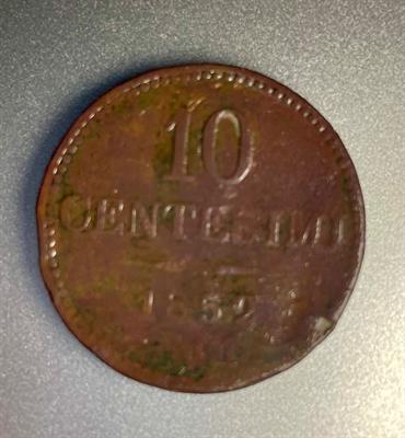 Moneta 1852 Lombardo Veneto 10 centesimi