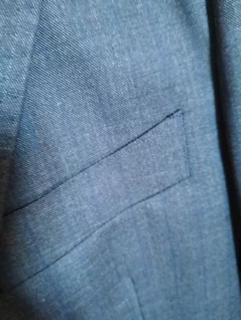 Abito/completo da uomo gessato, navy, taglia 50
