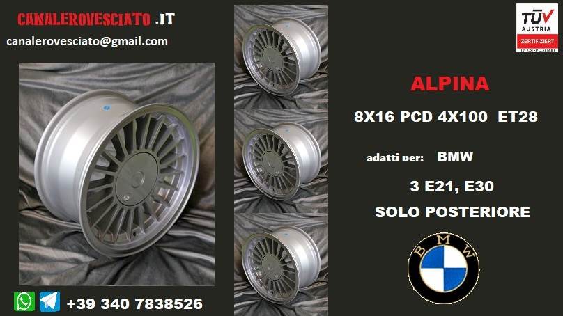 Cerchio alpina 8x 16 5x120 et24 BMW