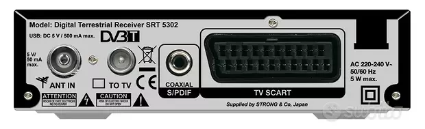 Ricevitore Digitale Terrestre SRT 5302 STRONG, come nuovo