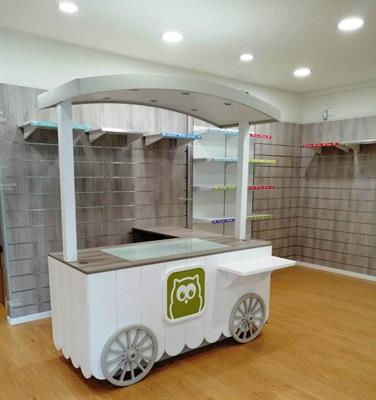Banco Carretto Espositivo Bianco 36029