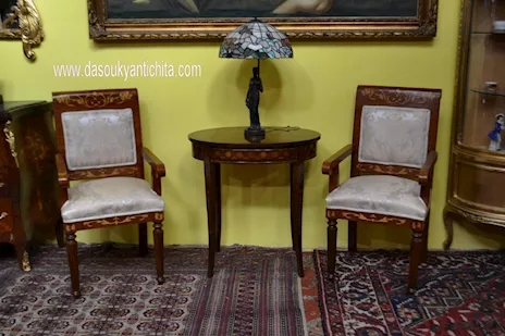 Coppia di capotavola-poltrone stile olandese