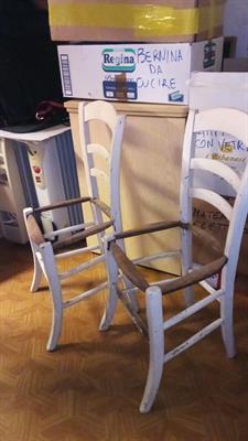 Vecchie sedie in legno